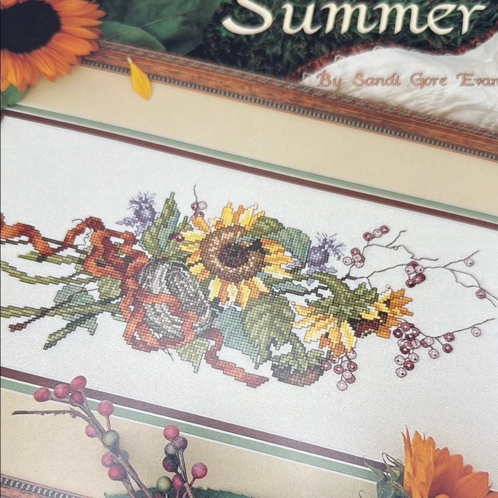 Leisure Arts Bittersweet Summer Counted Cross Stitch Leaflet #2428